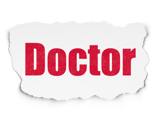 Obraz premium Health concept: Doctor on Torn Paper background