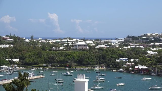 Hamilton Harbour from the Fort Hamilton, Bermuda