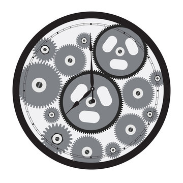 Clock Gears Vector