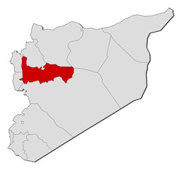 Map - Syria, Hama