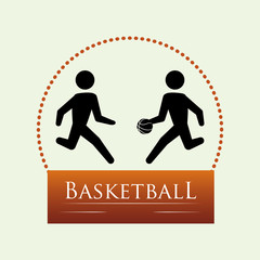 Basketballl design. sport icon. White background , vector