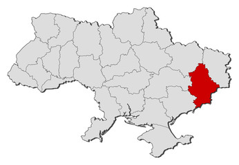 Map - Ukraine, Donetsk