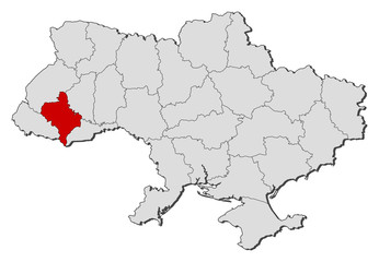 Map - Ukraine, Ivano-Frankivsk