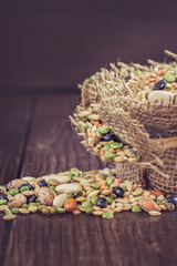 Mixed legumes and cereals