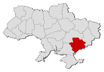 Map - Ukraine, Zaporizhia