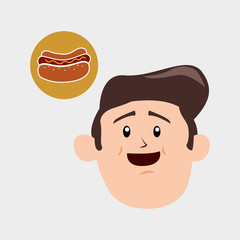 Fast food design. Menu icon. White background , vector