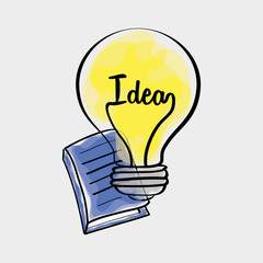 Idea design. sketch icon. White background , vector