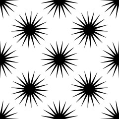 Fototapeta premium Black stars geometric seamless pattern.