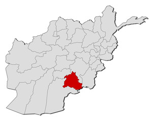 Map - Afghanistan, Zabul