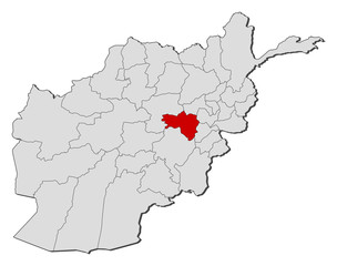 Map - Afghanistan, Wardak