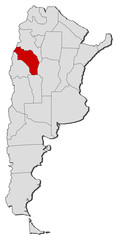 Map - Argentina, La Rioja