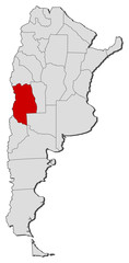 Map - Argentina, Mendoza