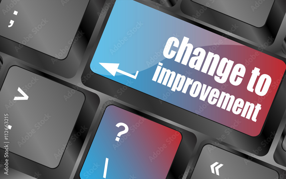 Aufkleber improve or improvement business concept with key on keyboard vector , keyboard keys, keyboard button