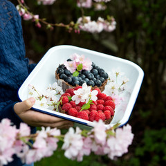 Homemade Chocolate Tarts with Berries