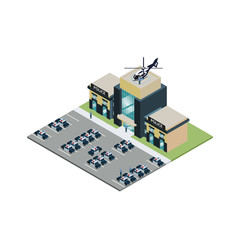 PIsometric police station