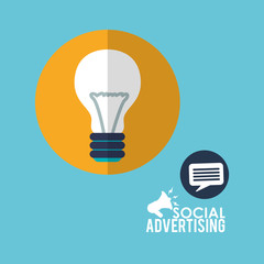 Social Advertising design. Media icon. White background , vector