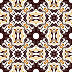Mexican stylized talavera tiles seamless pattern. Background for design and fashion. Arabic, Indian patterns