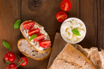 Italian appetizer, bruschetta