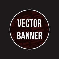 Abstract Vector Banner - Dark Red Circles