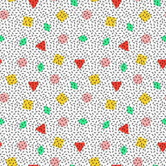 Vector abstract memphis seamless pattern.