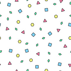 Vector mosaic seamless pattern. Memphis style.