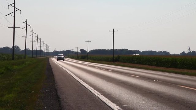 sulla strada interstatale Route 66 in Illinois, USA