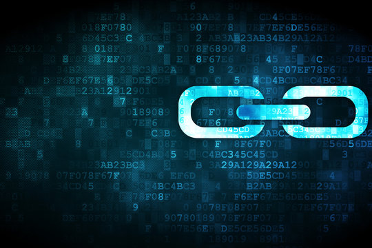 Web design concept: Link on digital background