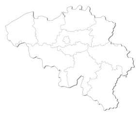 Fototapeta na wymiar Map - Belgium