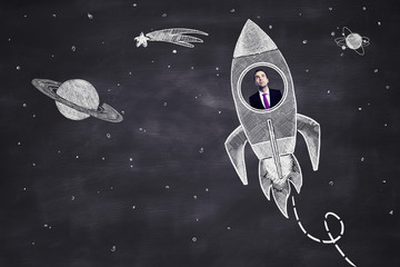 Startup concept with sketches