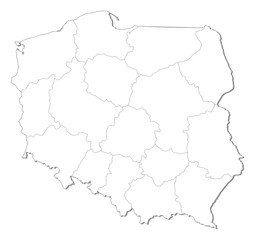 Obraz na płótnie Canvas Map - Poland