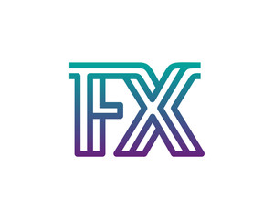 FX lines letter logo