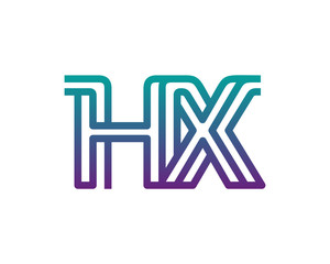 HX lines letter logo