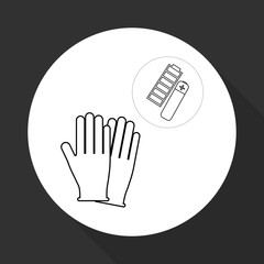 Obraz premium Under construction design. supplies icon. glove illustration