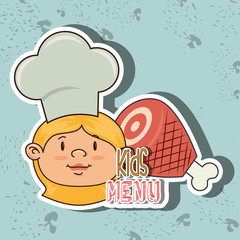 kids menu design 