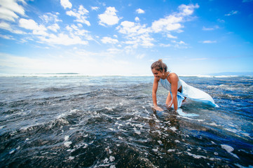 beautiful girl on the beach
