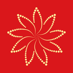 Abstract dotted shape.Vector design element