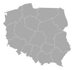 Obraz premium Map - Poland