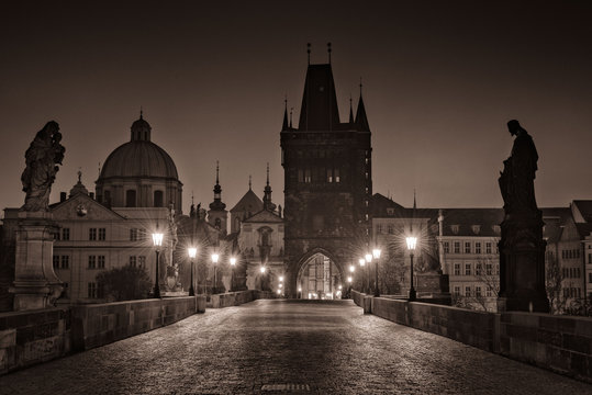 Photo of Charles Bridge, Prague at Night