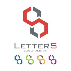 Letter S Logo Design Hexagon Concept