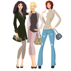 modern dressed women