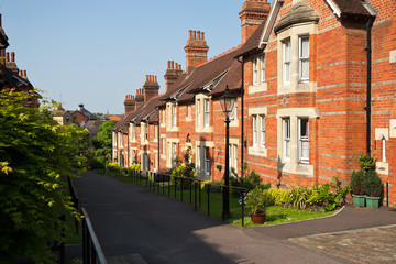 Fototapeta na wymiar Row of Typical English Terraced Houses