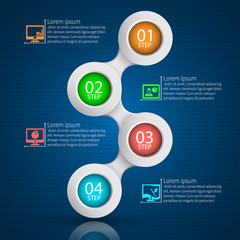 Abstract 3D Paper Infographics