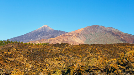 Fototapeta na wymiar View of the Volcano El Teide in Tenerife, Canary Islands, Spain