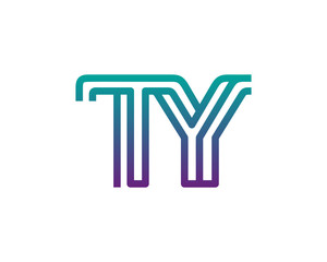 TY lines letter logo