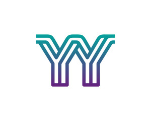 YY lines letter logo