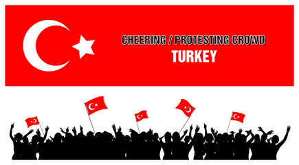 Cheering or Protesting Crowd Turkey