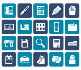 Flat Office tools Icons - vector icon set 3