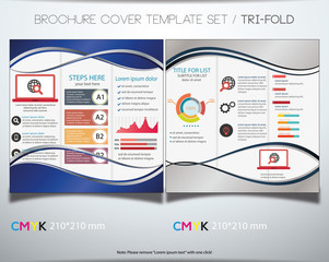 Modern style blank brochure cover template design.