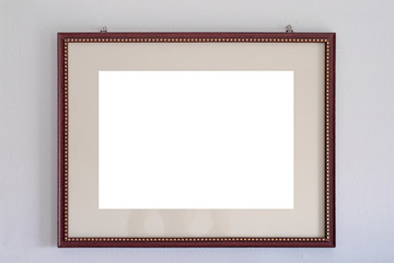 empty wooden picture frames