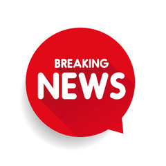Breaking News icon label vector
